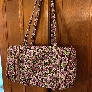Vera Bradley Small Travel Duffel in Plum Petals